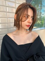 リリー(Lilley)&nbsp;【lilley 稲永麻衣】ボブ+ハイライトカラー+天神韓国ヘア