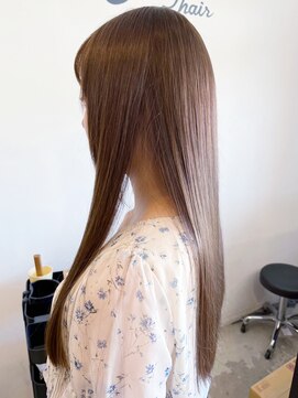 レポヘアー(Repos hair) 20代30代40代ミルクティーアッシュ髪質改善カラー艶感ストレート