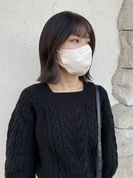 シェミール(CHEMIR) イヤリングカラー×切りっぱなしボブ【四日市】