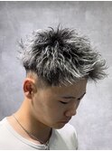 名古屋ホワイトメッシュジェットモヒカンフェードカット