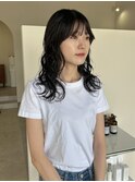くしゅっとミディアムパーマ