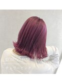 ピンク、グラデーション、エクステ、ハイライト、インナー