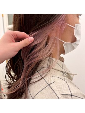 リトン(reton) イヤリングカラー/インナーカラー×ピンク系カラー