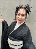池袋駅西口・ヘアセット】ツインお団子