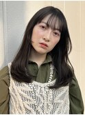 黒髪ロング ワンカール 姫カット レイヤーカット天白八事昭和区
