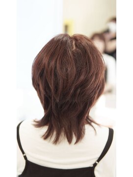 ネス(NESS) オレンジブラウンのハイライトなウルフスタイル39