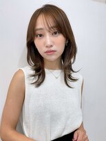 トルネード(TORNADO) 面長ミディアムレイヤーオリーブブラウン M20251103