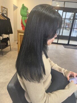 ナンバー(number+) 20代30代40代髪質改善カラーブルーブラック透明感