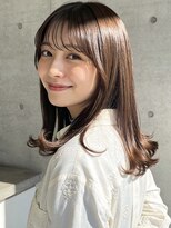 ルポシノエル(rupo si Noel)&nbsp;ミディアムレイヤー/髪質改善/縮毛矯正/キャラメルブラウン