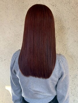 プリモ ココ 鍋島店(Primo coco.) 前髪カット 酸性ストレート 透明感カラー アッシュブラウン 艶髪