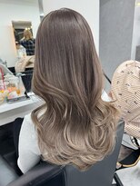 アリープアウル(ALEAP owl)&nbsp;透明感ミルクティーアッシュグレージュ/レイヤーカット