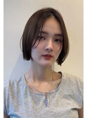美髪大人ボブレイヤーボブまとまるボブ艶グレージュココア