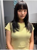 レイヤーカット、顔まわりレイヤー、顔まわりウルフ