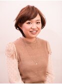 エアリーで艶のあるふんわり短めボブ