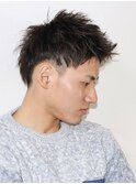 サイドパートショートネープレスツーブロック