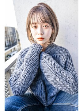 サングース(Sungoose) *sungoose*no.1韓国風ボブ#エアリーミディひし形黒髪