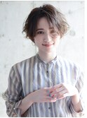 大人かわいい/イメチェン/ラベンダーカラー/くせ毛風/前髪/黒髪