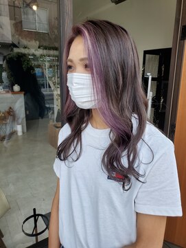 ノア(noa.) #フェイスフレーミングカラー×パープル