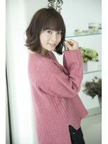 ルルディ バイ アフロディーテ銀座(luludi by APHRODITE) 黒髪/グレーベージュ/レイヤーロング/前髪パーマ/銀座