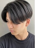 ニュアンスパーマ×センターパート