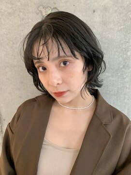 フォルテ 横浜店(FORTE) ロングヘア、グレージュカラー、ココアベージュ、黒髪縮毛