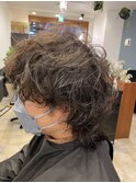 メンズ　マッシュウルフパーマ