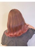20代30代大人可愛いピンクベージュくびれボブ耳掛け透明感