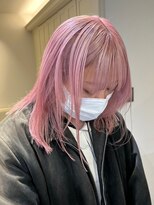 ベレーザ 渋谷(BELEZA)&nbsp;7063ベビーピンクハイライトグラデーション艶髪ハイトーンカラー