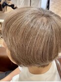 白髪ぼかしカラー白髪ぼかしハイライト大人ショート30、40、50代