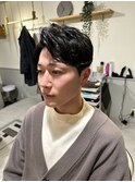 大人七三ワンカールパーマ