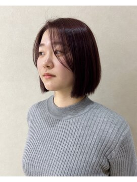 ミリ 奈良店(mm) ピンクラベンダー/切りっぱなし/髪質改善/近鉄奈良