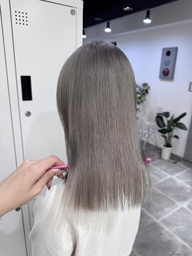 ペレ 栄店(PELE) デザインカラー/レイヤーカット/ウェットヘア/オリーブベージュ