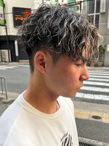 メッシュハイライトスパイラルパーマツイストパーマツーブロック