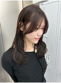 レイヤーカット/顔まわりカット/おくれ毛/ミディアムレイヤー