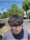 波巻きパーマ