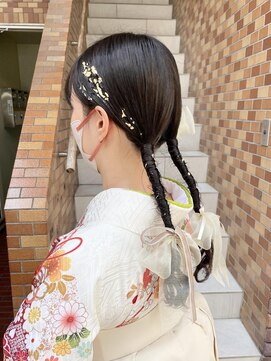 テトラ バイ ネオリーブ 横浜西口店(tetra by neolive) ツインスタイル 卒業式袴着付け タイトヘアセット 横浜★