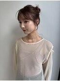 大人美人艶カラーベージュ小顔カット透明感レイヤーロング