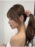 小顔効果抜群韓国風顔周りカット/10代20代30代/原宿