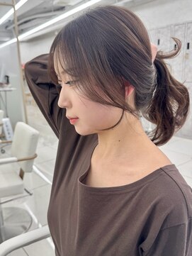 アッシュ 茗荷谷店(Ash) 茗荷谷レイヤーカット韓国ダブルカラー顔周り前髪カットボブ