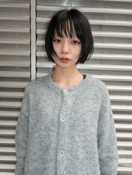 イェン(Yen.) 顔周りカットレイヤーボブミニボブボブショートアッシュブラウン