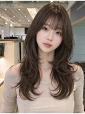 ピンクベージュ×前髪×髪質改善[髪質改善/縮毛矯正/韓国]T