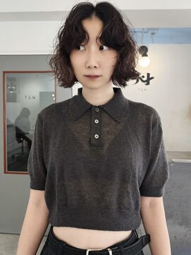 丹 bob perm style