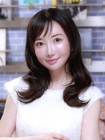 ジル ヘアアンドメイク 恵比寿(JILLE hair&make)&nbsp;くびれ感ロングレイヤースタイル 流しシースルーバング