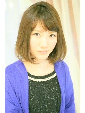 ココティエ (COCOTIER) アッシュベージュカラー・内巻きワンカール☆