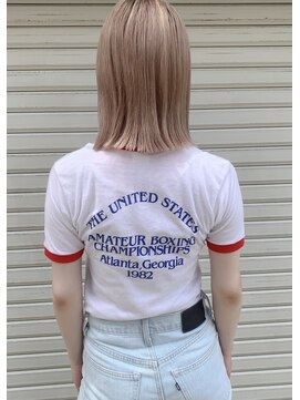 オンヌ(onnu) まろやかベージュ×切りっぱなしボブ