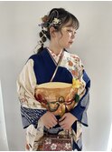 Furisode dressing × Low pony arrangement