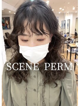 ノラキチジョウジ(NORA KICHIJOJI) #くるくるパーマ#前髪パーマ#ミディアムヘア#酸性パーマ