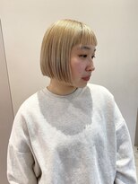 マイル 渋谷(mile)&nbsp;ブロンドベージュ×ミニボブ