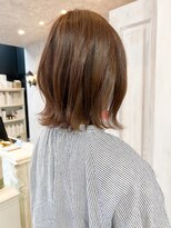 キャアリー(Caary)&nbsp;福山市美容室Caary人気 透明感ベージュカラー夏ヘアミディアム