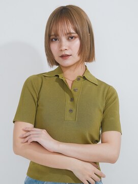 オンク 新宿(onk) 黒髪/グレーベージュ/レイヤーロング/前髪パーマ[新宿駅]